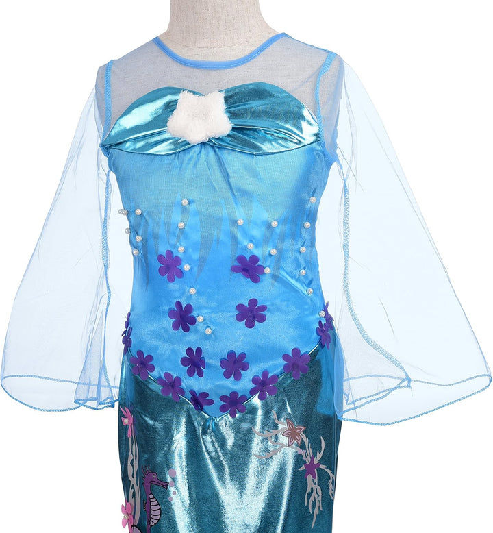 Lito Angels Prinzessin Meerjungfrau Kostüm Kleid Party Verkleidung Cosplay für Kleinkind Mädchen Grö