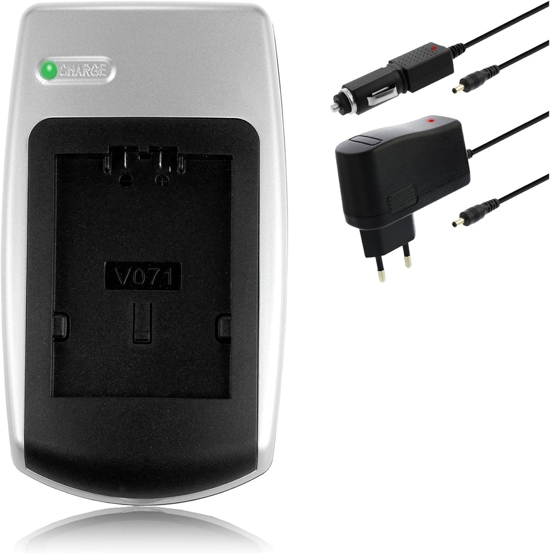 Bundle: 2 Akkus + Ladegerät kompatibel mit Panasonic VW-VBN130