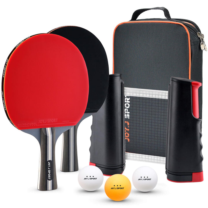 Tischtennisschläger Tischtennis Set mit Tischtennisbälle, Pingpong Set für Kinder Anfänger, Familien
