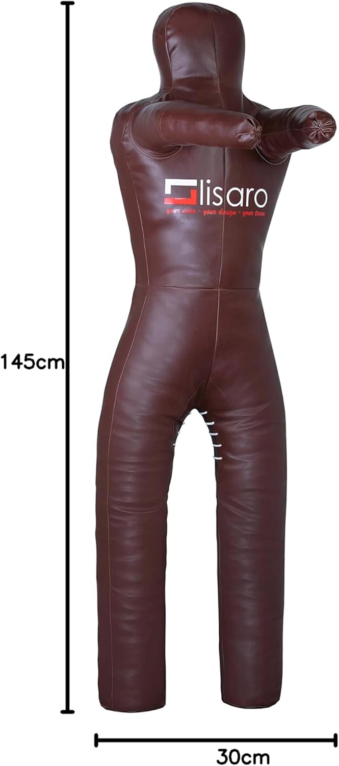 Lisaro Judo Grappling Dummy Gr. 130/145/160/170cm | Box-Dummies | Braun | UNGEFÜLLT | stehend | Schn