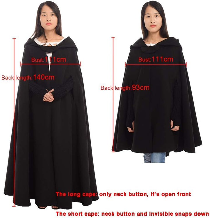 GRACEART Mittelalterliche Unisex Vampir Umhang Gothic Cosplay Kostüm, Robe mit Kapuze Cape Mantel Um