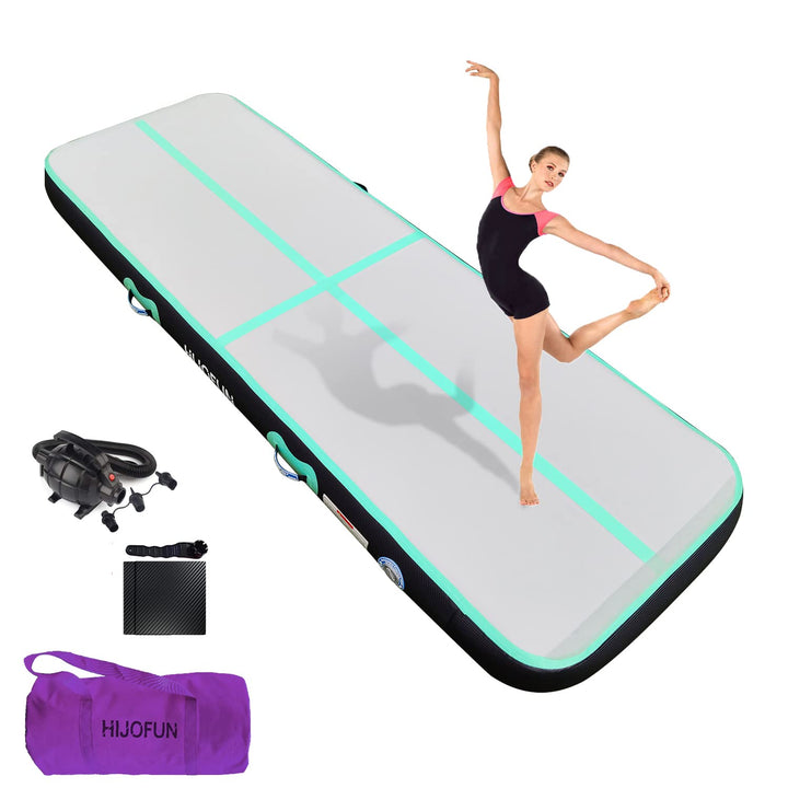 HIJOFUN Aufblasbare Gymnastik Tumbling Matten 3/4/5/6Meters 20CM Höhe Trainings Matte Länge Bodenmat