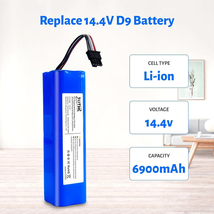 Ersatzakku kompatibel mit Dreame D9 Pro, D9 Max, L10s Ultra, D10, D10 Plus, D10s, L10, Xiaomi Mi S5,
