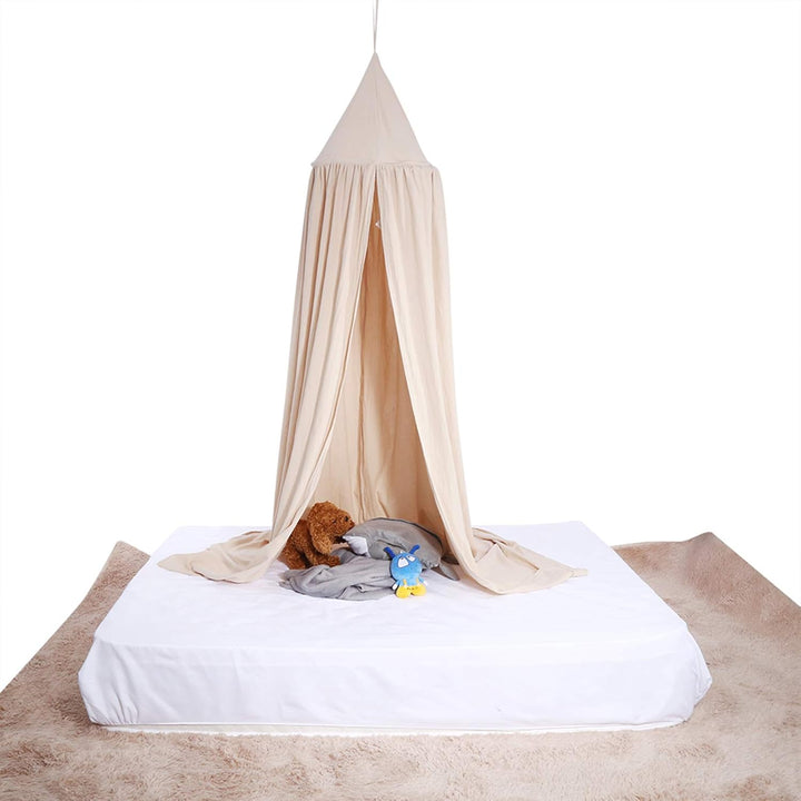 Zerodis Runde Kuppel hängen Babybett Bett Moskitonetz Baldachin Vorhang für Baby Kid Home Decor(Khak