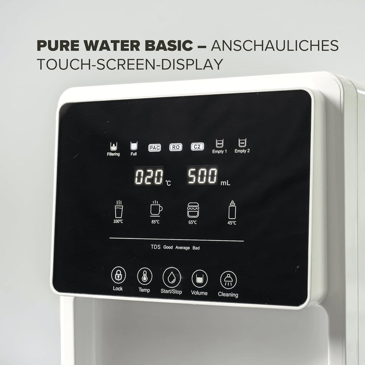 Health Rise Pure Water Basic | Umkehrosmose Wasserfilter | 7 Liter Tank | Heisswasserfunktion | für