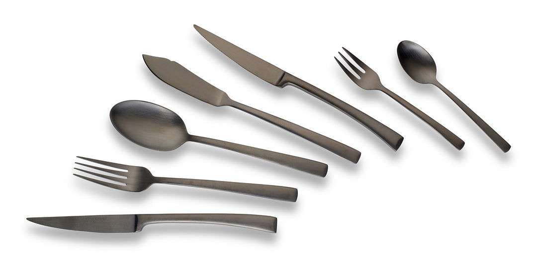 ECHTWERK Tafelbesteck Avelino, Black Edition, 42-teilig, Essbesteck für bis zu 6 Personen, Edelstahl