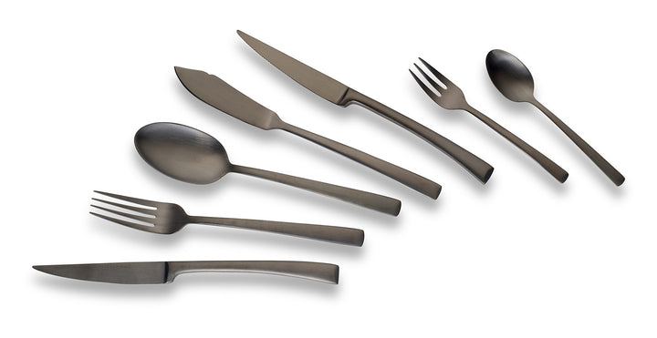 ECHTWERK Tafelbesteck Avelino, Black Edition, 42-teilig, Essbesteck für bis zu 6 Personen, Edelstahl