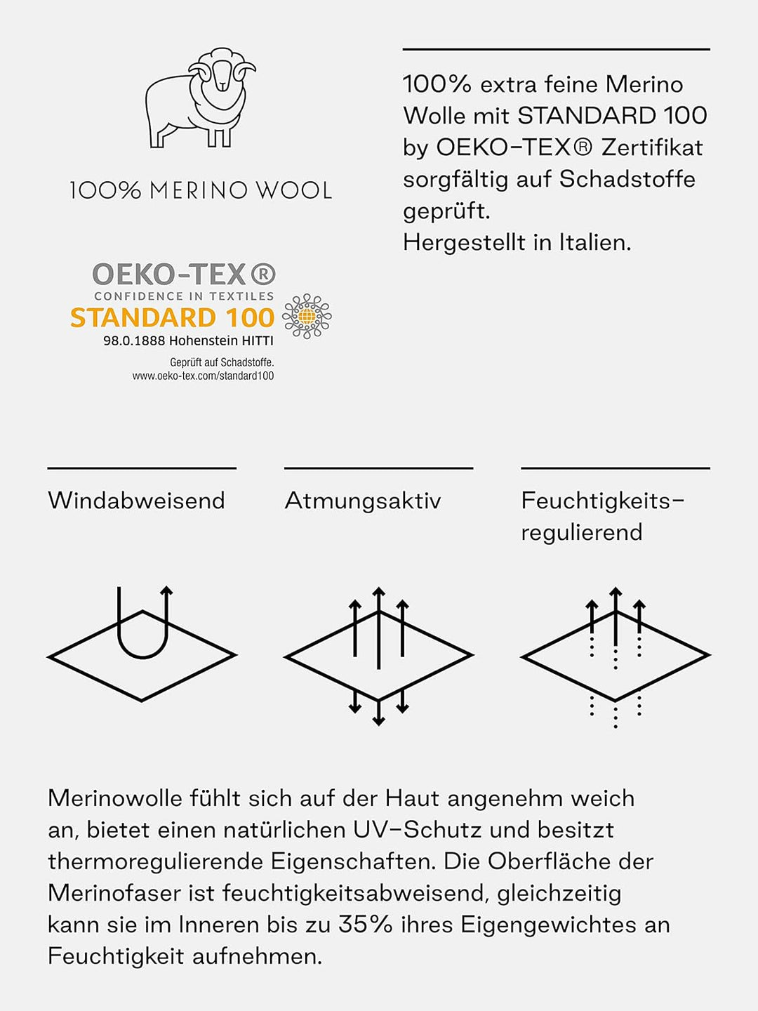 Enter the Complex® Stirnband für Damen und Herren aus 100% Merino Wolle, Winter Kopfband, weich und