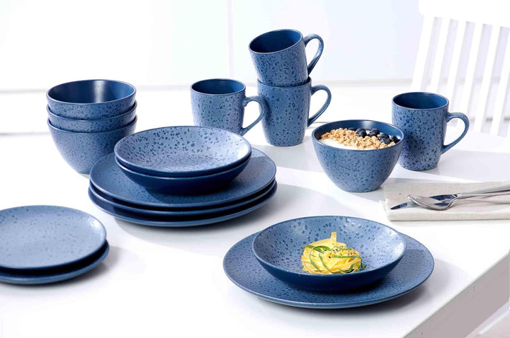 Ritzenhoff & Breker Kitwe Suppenschalen 6er Set, 20 cm, Tiefe Schalen mit matter Maserung, Unikate d