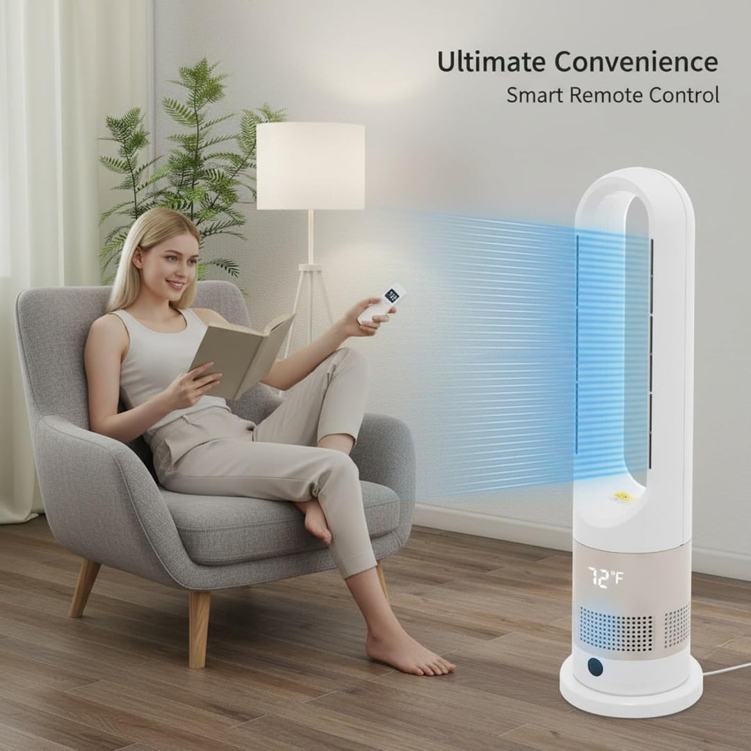 3-in-1 Turmventilator, Heizlüfter, Ventilator und Luftfilter, Automatische Oszillation, 8 Stufen Tim