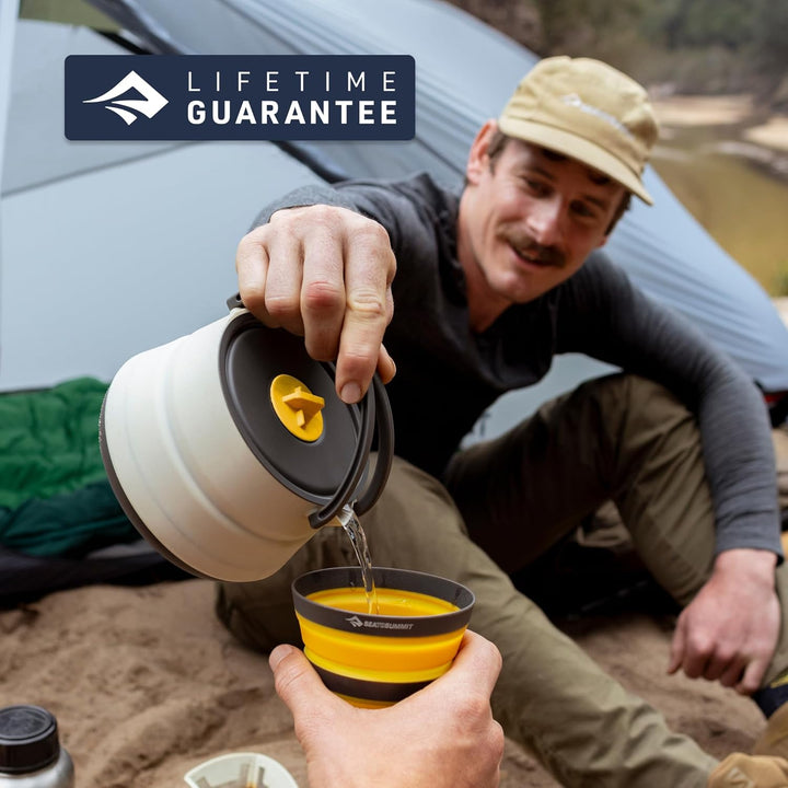 Sea to Summit Frontier Ultraleichtes faltbares Wasserkocher-Set 2 Personen (Wasserkocher, 2 x Tassen