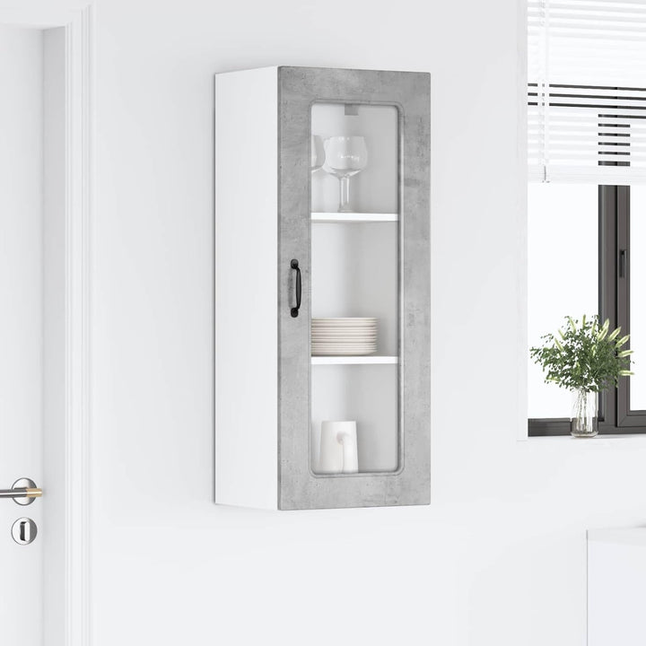 vidaXL Geschirrspülerfront Kalmar Beton Grau 40 x 31 x 100 cm, Eleganter moderner Küchenregal, gross