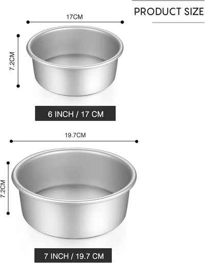 Gesentur Kuchenform Rund Backformen Set aus Eloxiertem Aluminium Antihaftbeschichtung, mit Boden Abn