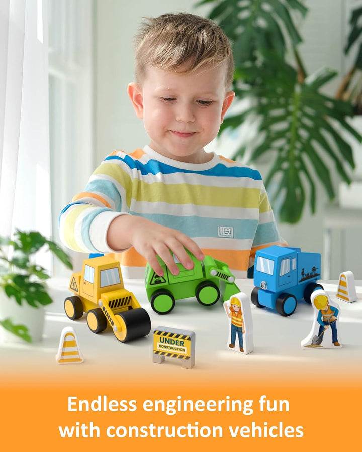 Coogam Take Apart Construction Truck Spielzeug für Kleinkinder, Snap Together Engineering Car Buildi
