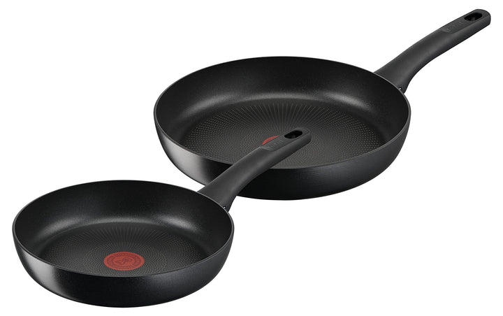 Tefal G28890 Hard Titanium On Pfannen-Set 24 + 28 cm | Aluminium | unbedenkliche Antihaftversiegelun