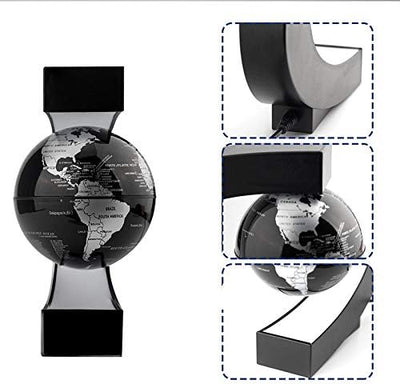 Surplex C-form Magnetische Schweben Floaten Weltkarte Globus mit Led Display Stütze, Rotierende Erde