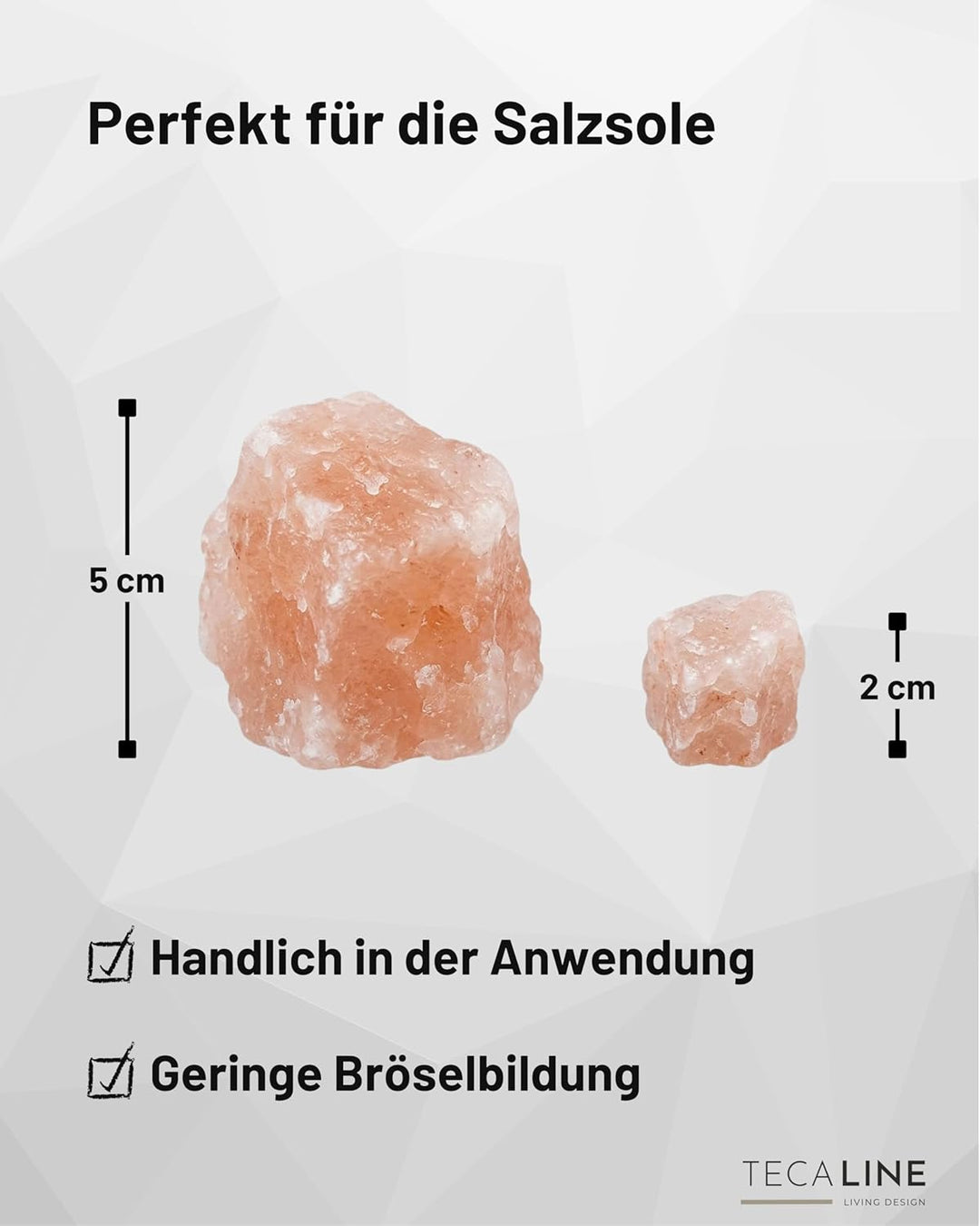 Saunasalzsteine Pink – Salzkristalle 2–5 cm – 2 kg – Kristallsalz Brocken für Sauna &amp; Sole-Schale –