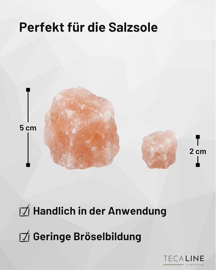 Saunasalzsteine Pink – Salzkristalle 2–5 cm – 2 kg – Kristallsalz Brocken für Sauna &amp; Sole-Schale –