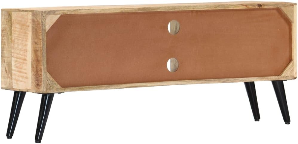 vidaXL Mangoholz Massiv TV Schrank mit 2 Schubladen TV Möbel Lowboard Fernsehtisch Fernsehschrank Hi