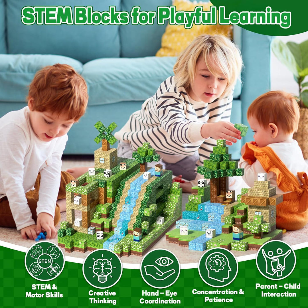 150 Stück Magnetische Bausteine, Magnetisches Spielzeug Blöcke, Magnetische Bausteine Bauspielzeug,