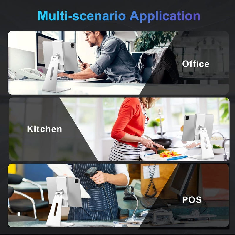 SHUOSUO Tablet Ständer Verstellbar, Schwerer Aluminium Tablet Halterung Halter Tisch, Kompatibel mit