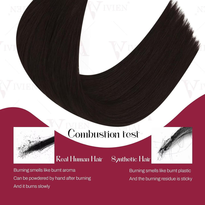 Vivien Extensions Microring Echthaar Braun Microring Extensions Echthaar Dunkelstes Braun Echthaar M