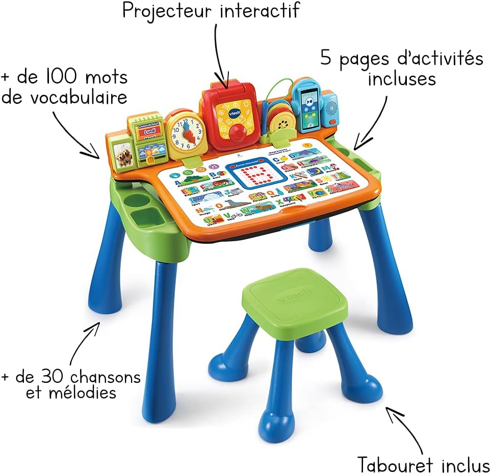 VTech Interaktiver Schreibtisch, Kunststoff, Mehrfarbig