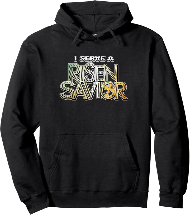Ich diene einem auferstandenen Retter Ostern Morgen Pullover Hoodie