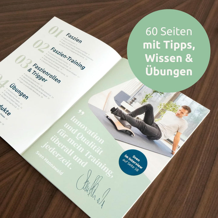 MaxFitness - Faszienrolle Set mit Wandhalterung Performance - inkl. LeanBoard & PickUp - 2 Foam Roll