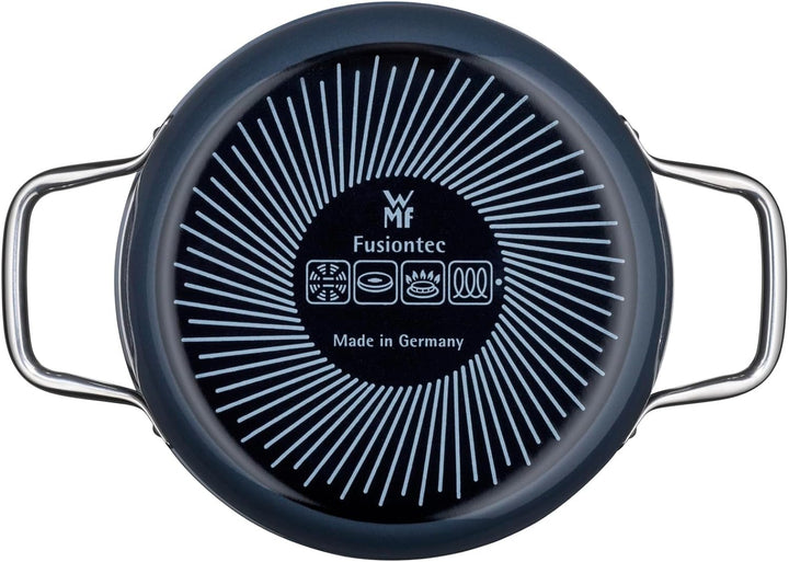 WMF Fusiontec Essential Kochtopf gross, 20 cm, Glasdeckel, Bratentopf Induktion, 2,4l, High-Tech Ker