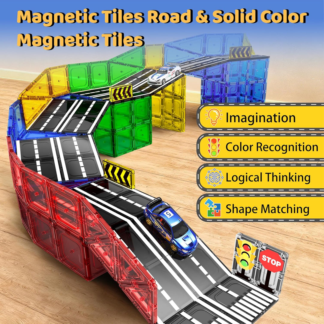 Goodtiles Magnetische Bausteine Road Set, Road Set