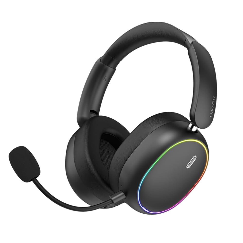 HATOR Phoenix 2 Wireless Gaming-Headset – 40mm Hi-Res Treiber, Hybrid ANC, Spatial Audio, Head Track