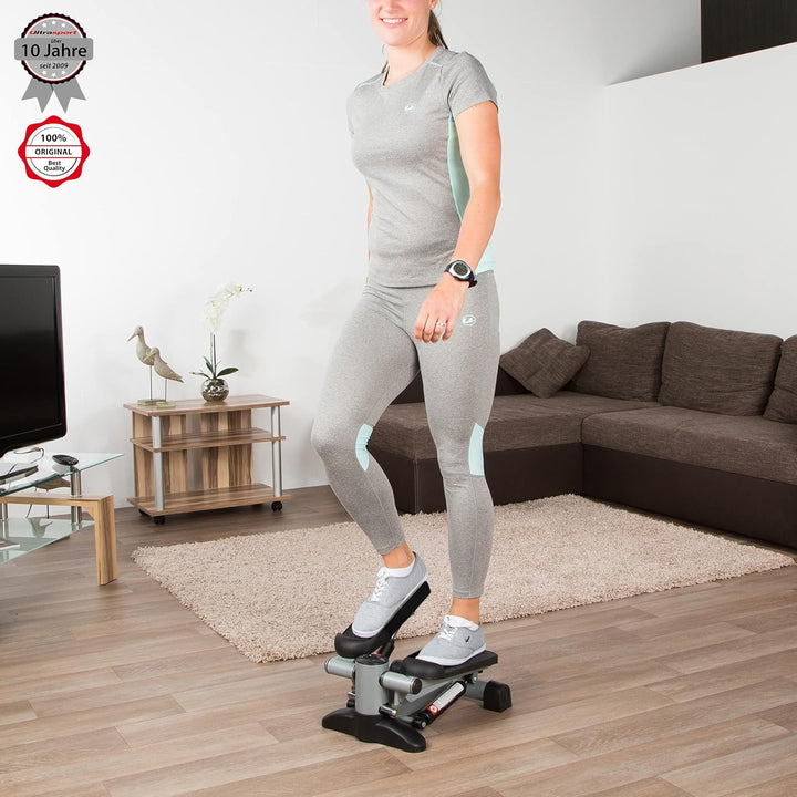 Ultrasport Swing Stepper, Up-Down Stepper, Stepper mit oder ohne Trainingsbänder, Ganzheitliches Sch