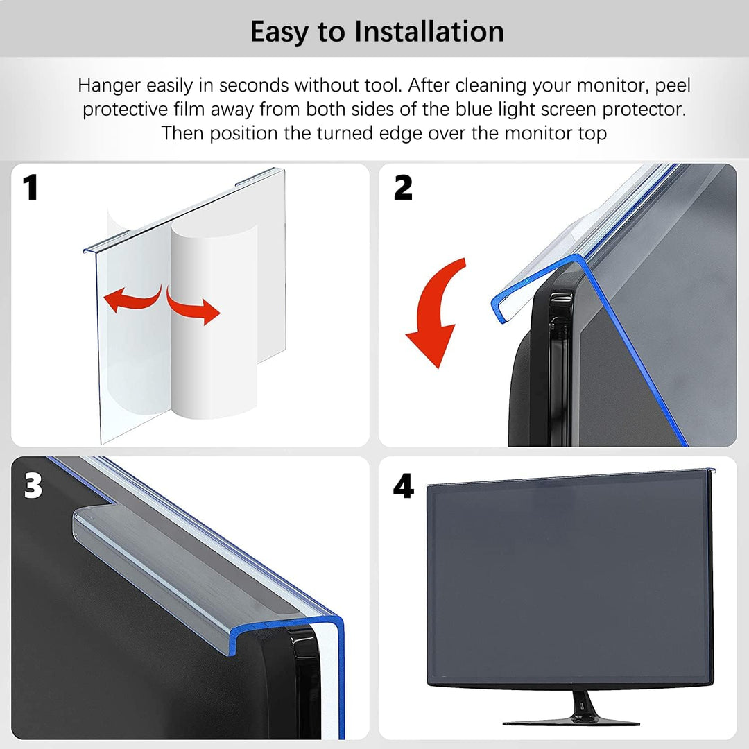 AiMok Abnehmbar 20'', 21.5'', 22'' Zoll 16:9/16:10 Premium Anti Blaulichtfilter, Augenschutz Display