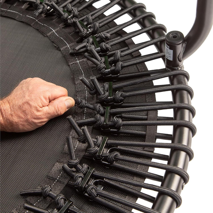 *Testsiegertrampolin* - JumpSport Fitnesstrampolin-Premium Minitrampolin- Einzelgummiseile (Modell 3