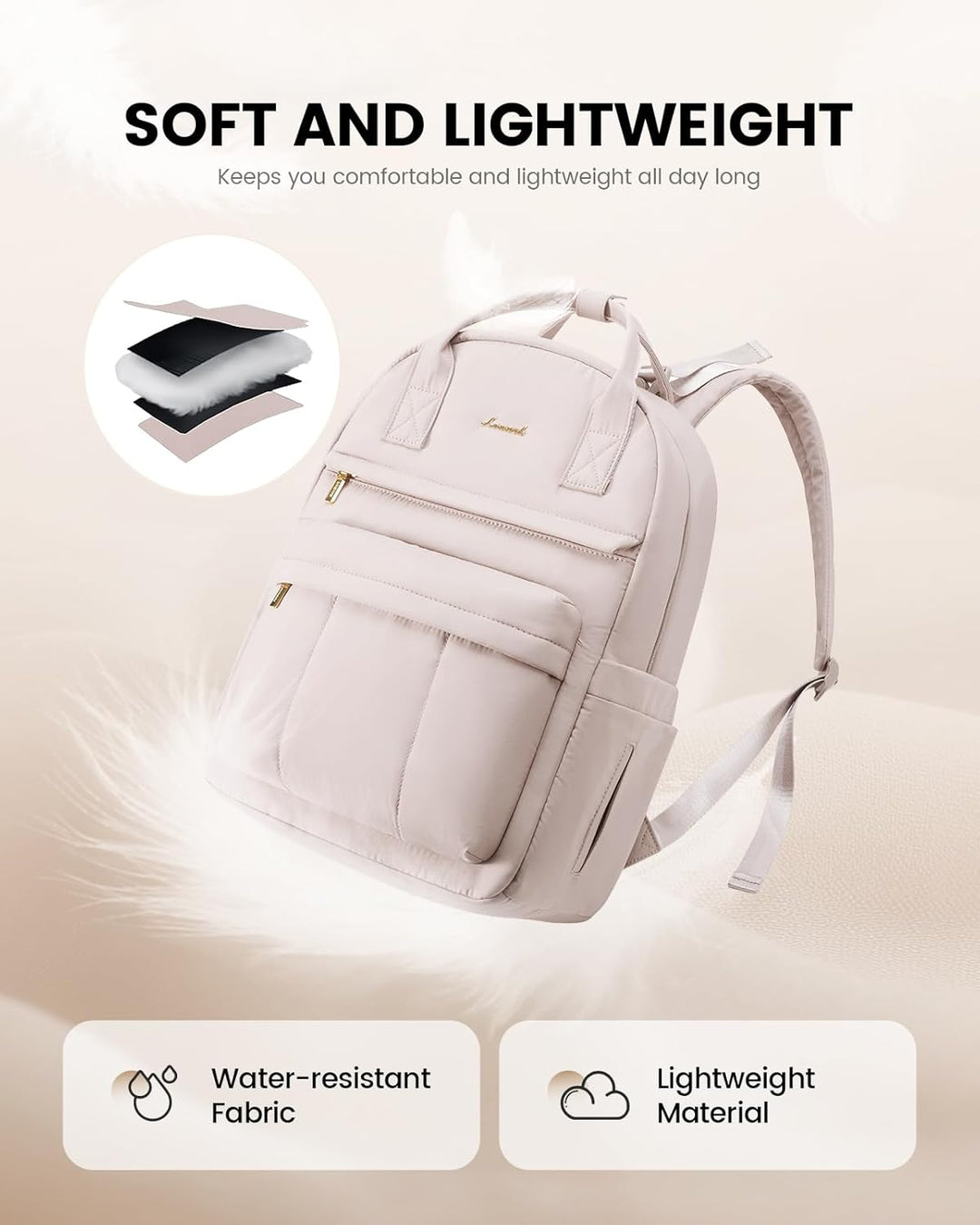 LOVEVOOK Wickelrucksack Baby Wickeltasche Rucksack mit Wickelauflage Lässig Diaper Bag mit Kinderwag