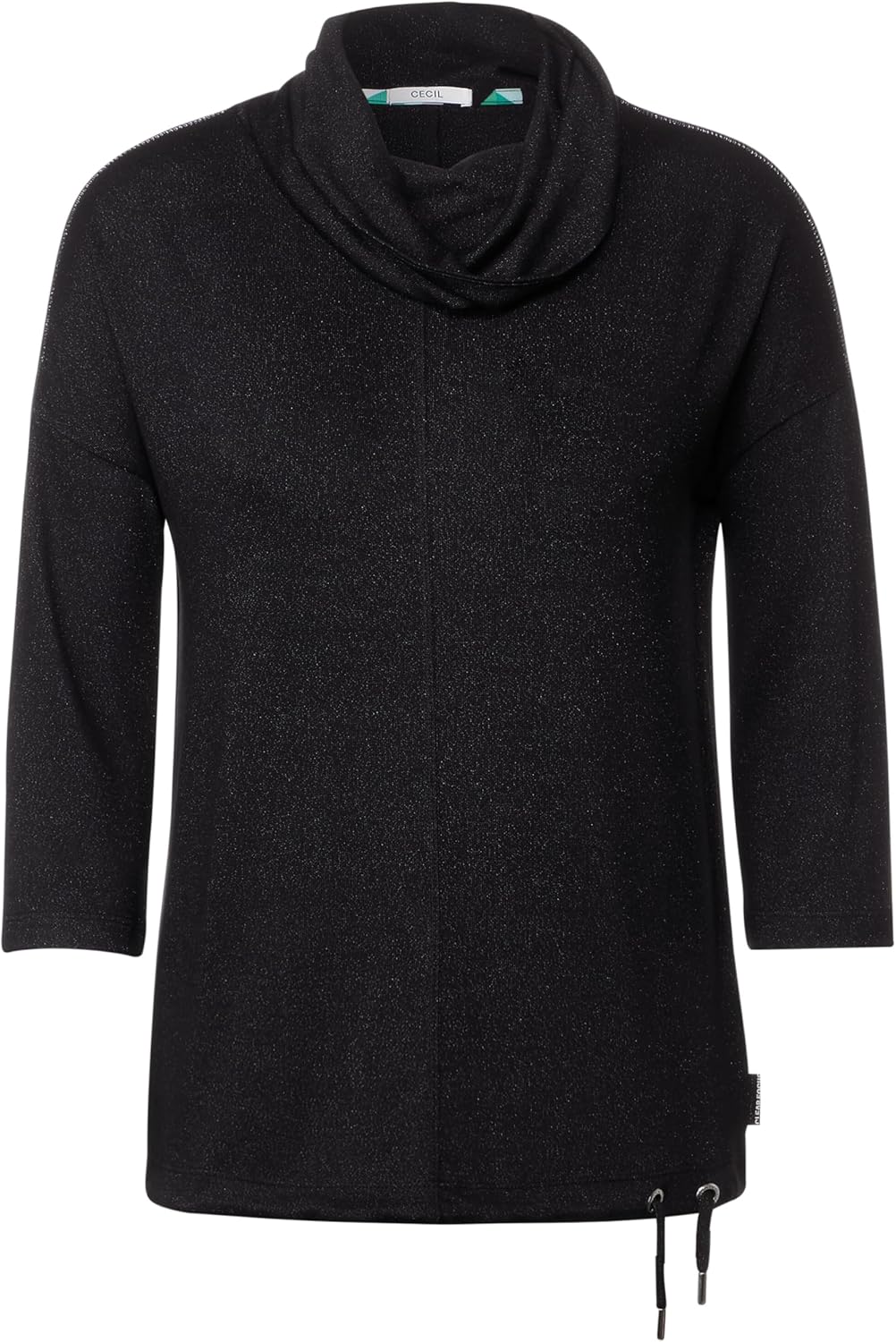 Cecil Damen T-Shirt 3/4 Arm XXL Schwarz, XXL Schwarz