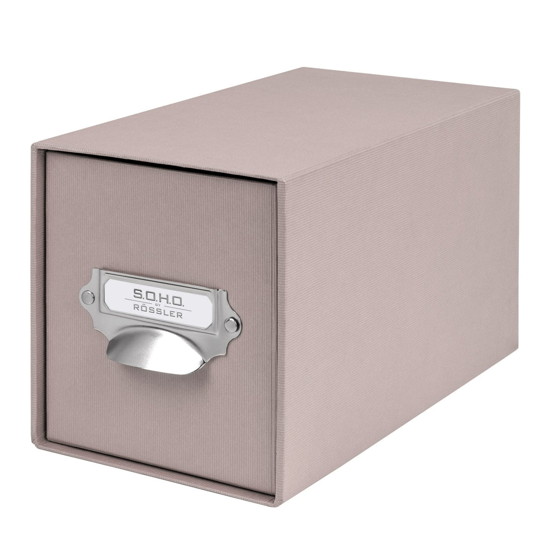 Rössler 1327452490 - S.O.H.O. Aufbewahrungs CD-Schubladenbox, mit beschriftbarem Einsteckschild und