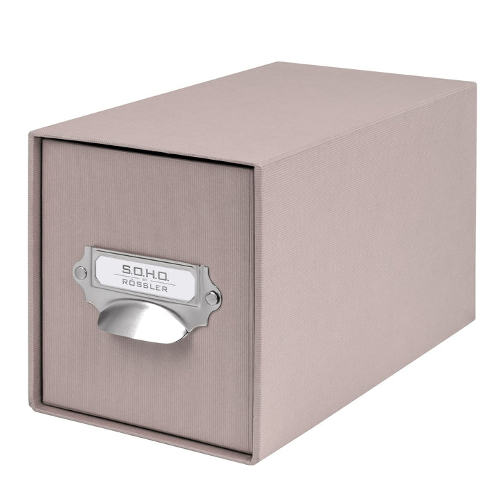 Rössler 1327452490 - S.O.H.O. Aufbewahrungs CD-Schubladenbox, mit beschriftbarem Einsteckschild und