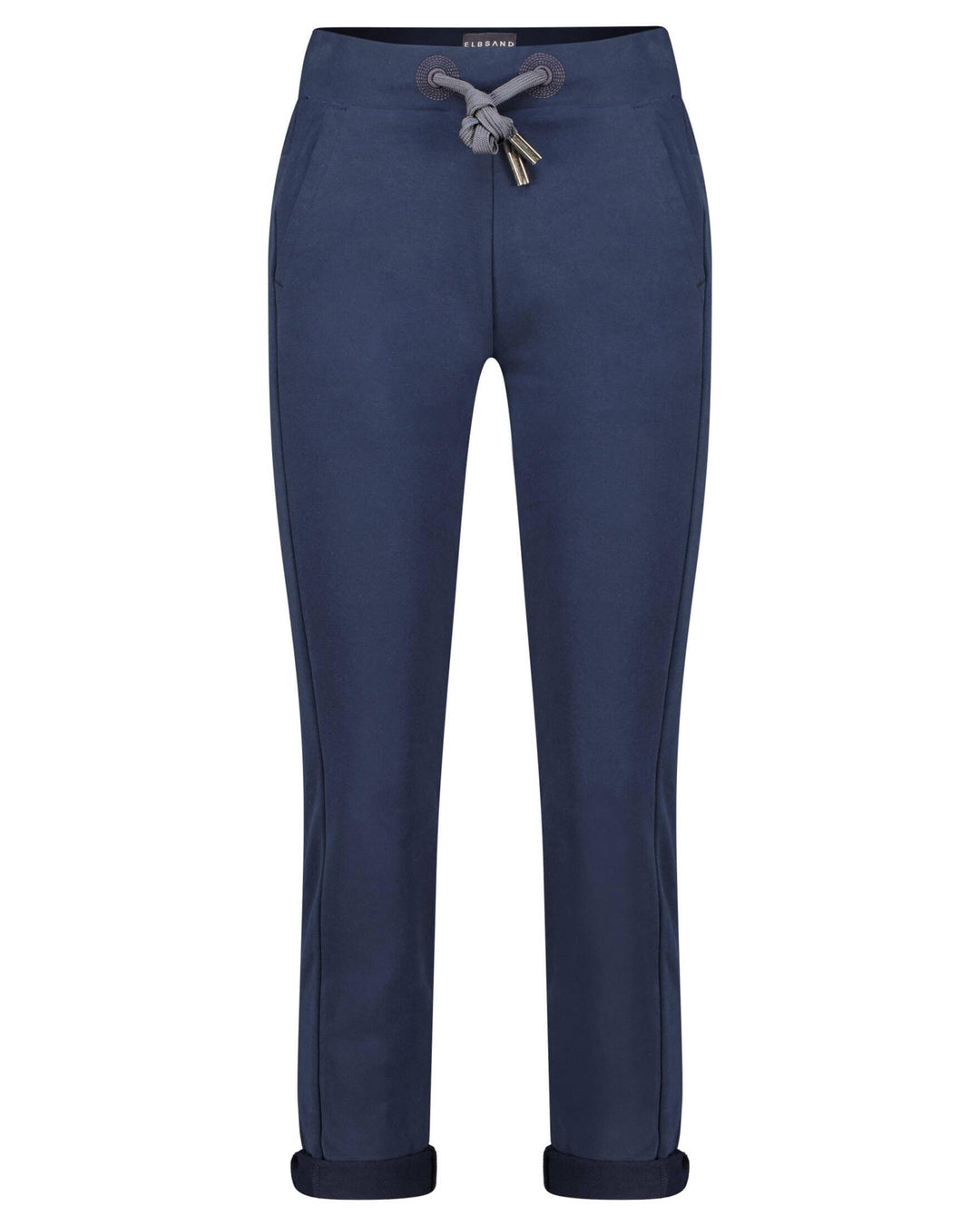 Elbsand Brinja Damen 7/8 Hose, Sweathose, gerade Schnittform S Blau, S Blau