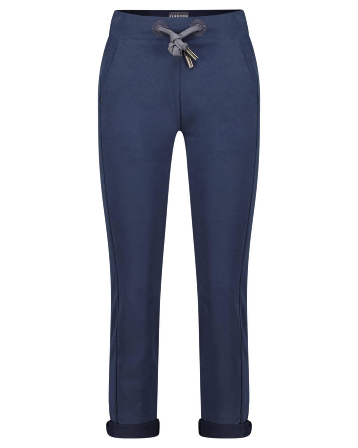 Elbsand Brinja Damen 7/8 Hose, Sweathose, gerade Schnittform S Blau, S Blau