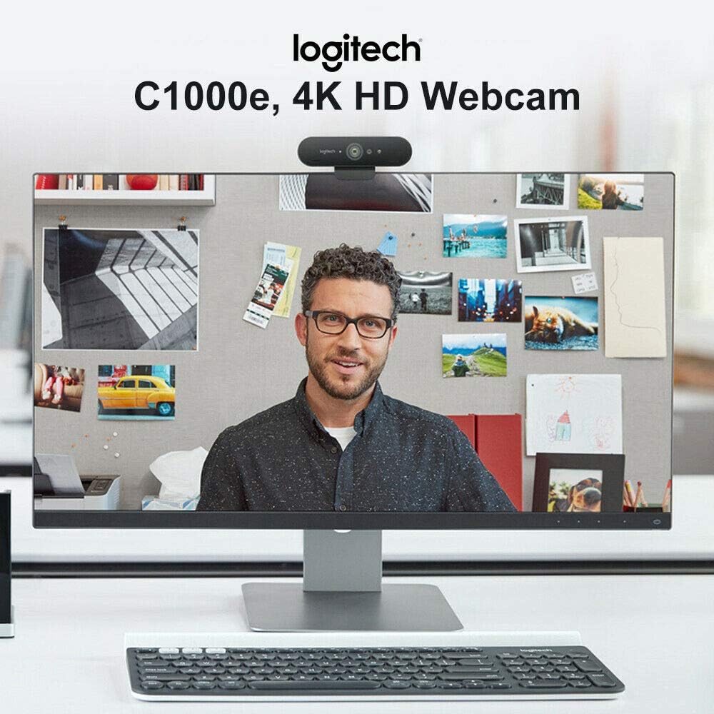 Logitech Brio Webcam (90 fps, USB 3.0, 4096 x 2160, Autofokus, 5-fach digitaler Zoom, Microp)