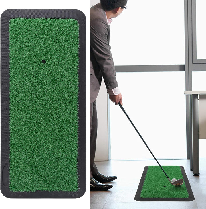 KEENSO Golf-Übungsmatte, Kunstrasen-Gummipolster, Golfschwung-Übungsmatte, für drinnen und draussen,