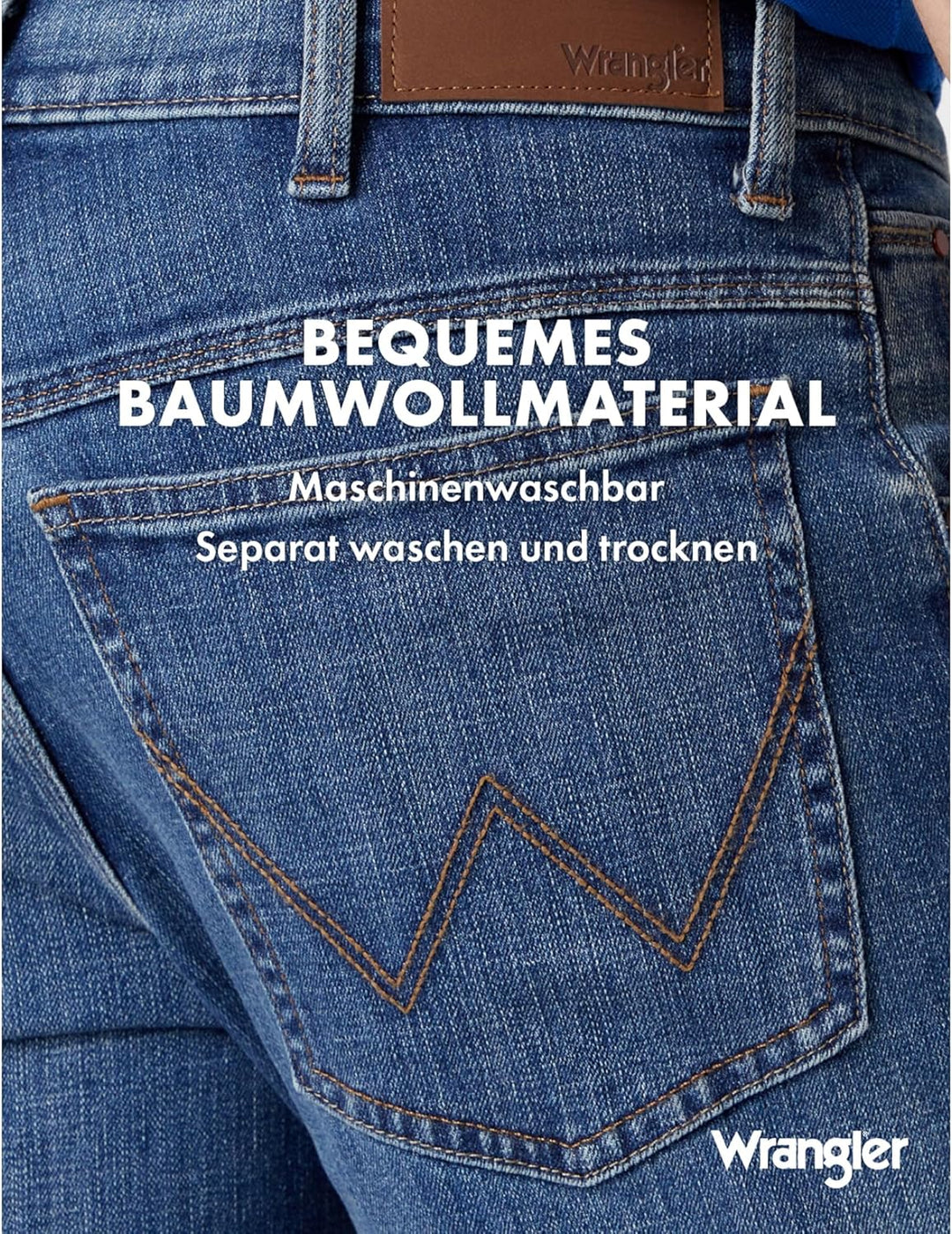 Wrangler Herren Jeans Straight - Mid Waist - Regular Fit - Blau Schwarz W30-W44 30W / 30L Mid Stone,