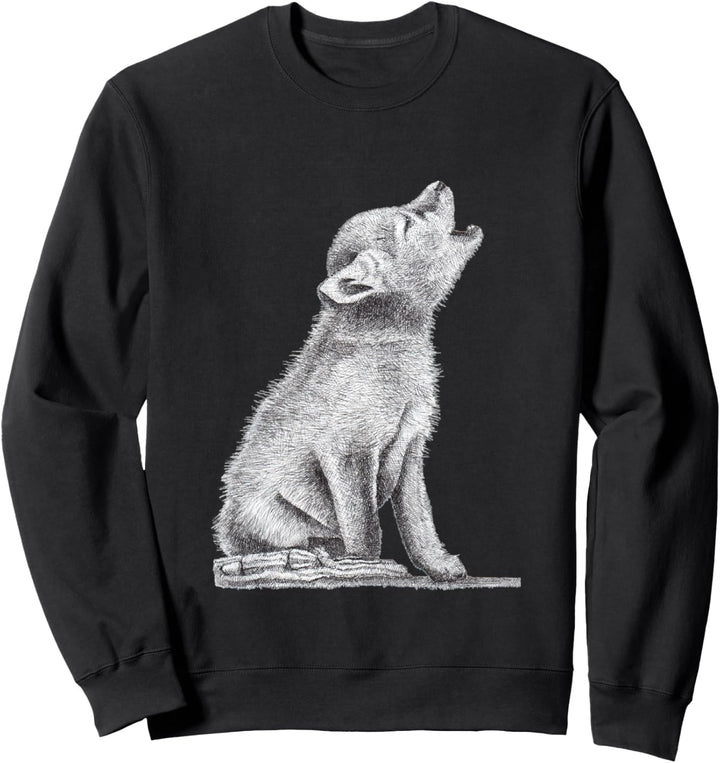 Wolf Cub Little Howler Nette Zeichnung Sweatshirt