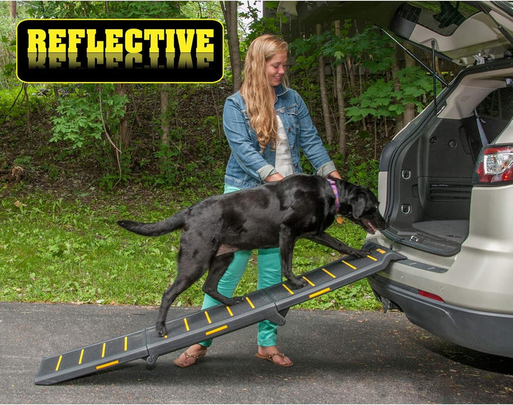 Pet Gear Travel Lite Dreifach-Faltrampe mit Reflektoren Tri-Fold Black/Yellow (Reflective), Tri-Fold