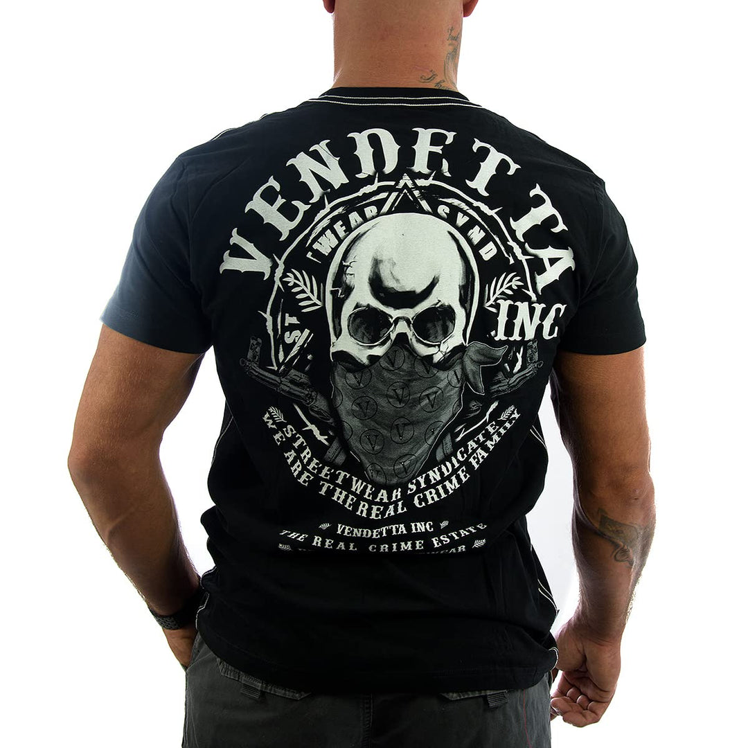 Vendetta Inc. Shirt Skull Maske schwarz Männer T Shirt Freizeit Club 1181 (XL)