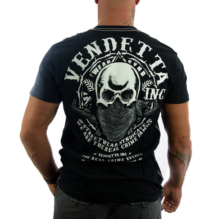 Vendetta Inc. Shirt Skull Maske schwarz Männer T Shirt Freizeit Club 1181 (XL)