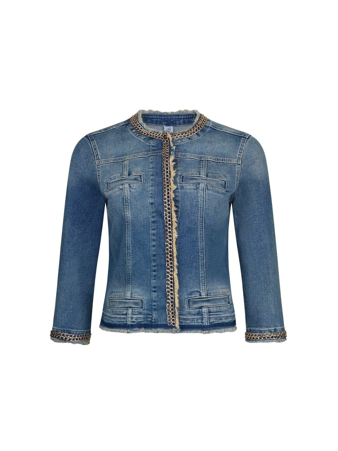 Liu Jo Damen Kate Jeansjacke 44 Blau (Den.blue Symbol Wash 77556), 44 Blau (Den.blue Symbol Wash 775