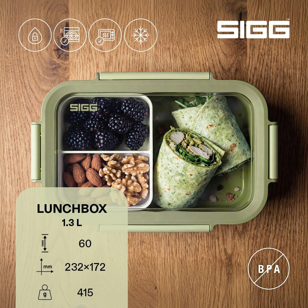 Sigg - NIMO Lunchbox L - Auslaufsicher - Trenner - Mikrowellen- & Spülmaschinengeeignet - BPA-frei -